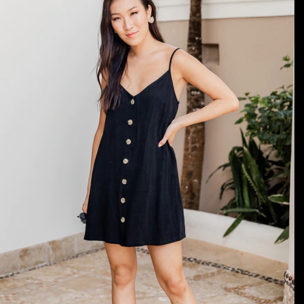 Pink Lily Black Mini Dress
